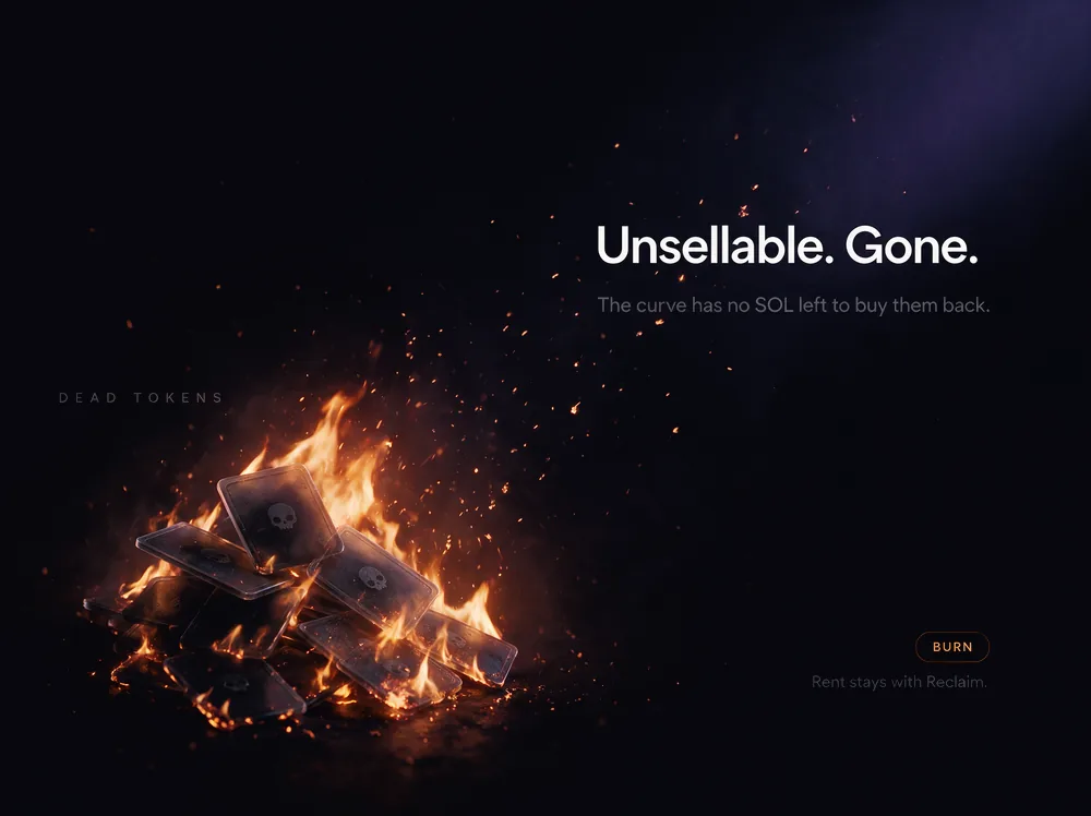 Dead tokens burning into embers because the bonding curve has no SOL left to buy them back