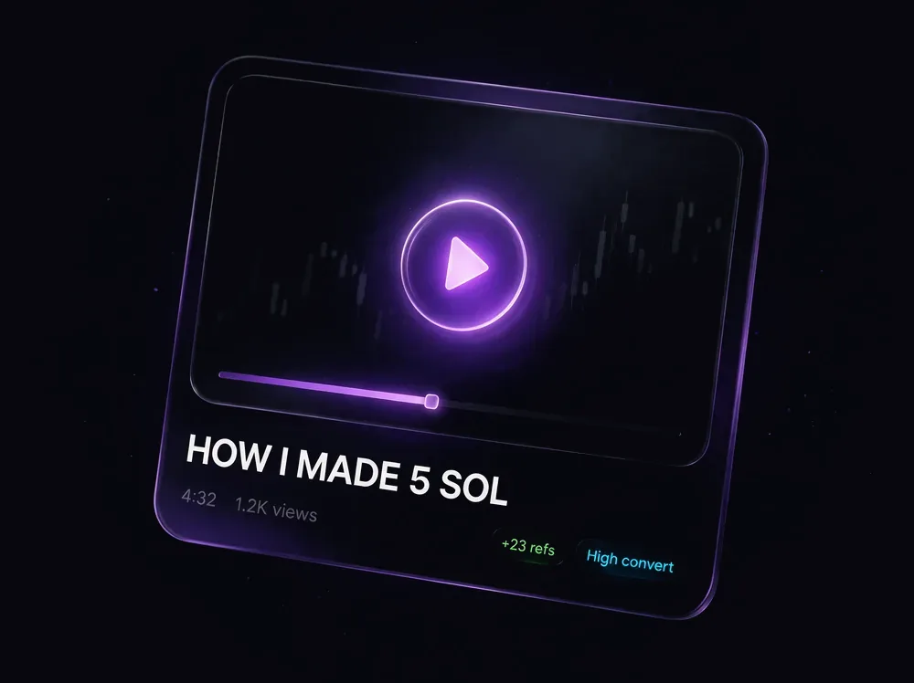 A video walkthrough driving referral sign-ups